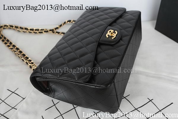 Chanel Classic Flap Bag Black Original Cannage Pattern CFA1116 Gold Chanel Classic Flap Bag Black Original Cannage Pattern CFA1116 Gold