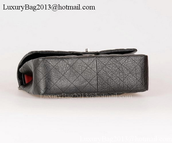 Chanel Jumbo Classic Flap Bag Black Calfskin Leather A28668 Silver Chanel Jumbo Classic Flap Bag Black Calfskin Leather A28668 Silver