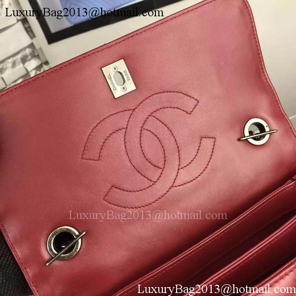 Chanel Classic Top Flap Bag Burgundy Original Leather A98079 Silver Chanel Classic Top Flap Bag Burgundy Original Leather A98079 Silver