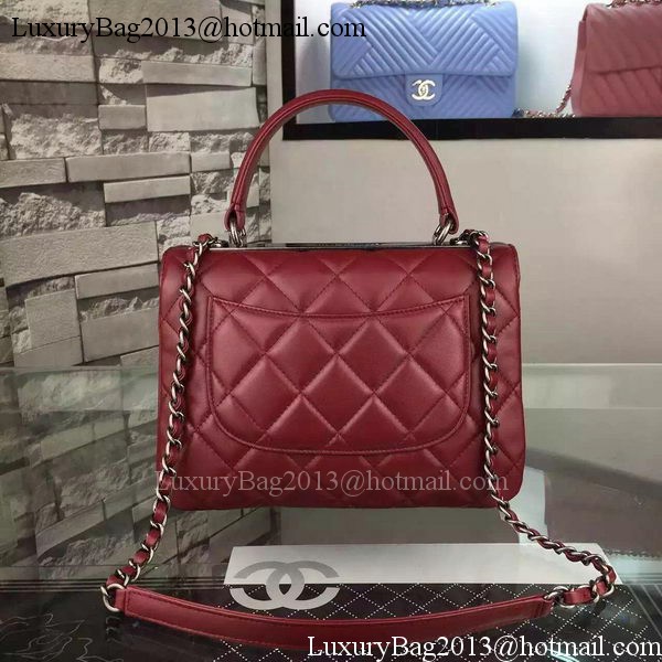 Chanel Classic Top Flap Bag Burgundy Original Leather A98079 Silver Chanel Classic Top Flap Bag Burgundy Original Leather A98079 Silver