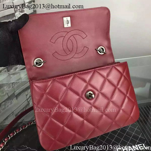 Chanel Classic Top Flap Bag Burgundy Original Leather A98079 Silver Chanel Classic Top Flap Bag Burgundy Original Leather A98079 Silver