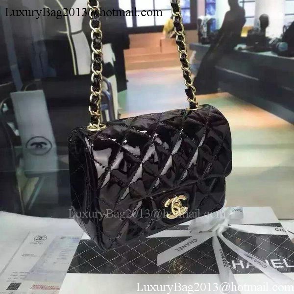 Chanel Classic mini Flap Bag Black Original Patent Leather CF7171 Gold Chanel Classic mini Flap Bag Black Original Patent Leather CF7171 Gold
