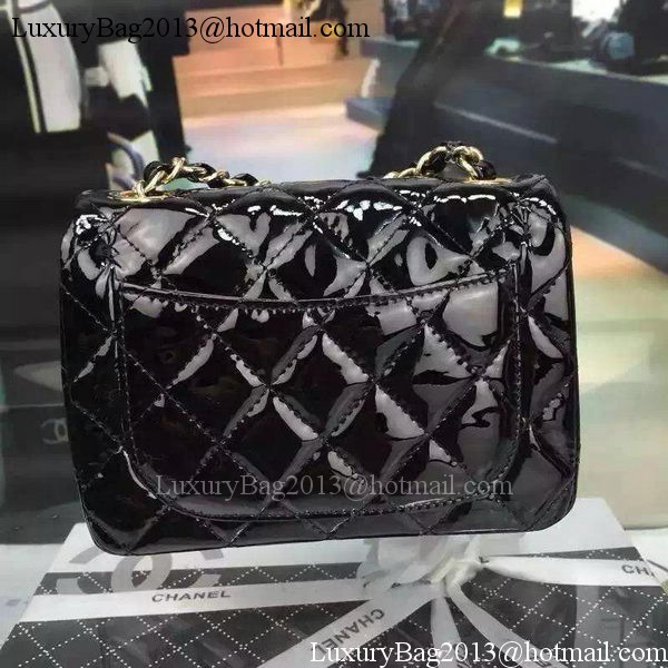 Chanel Classic mini Flap Bag Black Original Patent Leather CF7171 Gold Chanel Classic mini Flap Bag Black Original Patent Leather CF7171 Gold