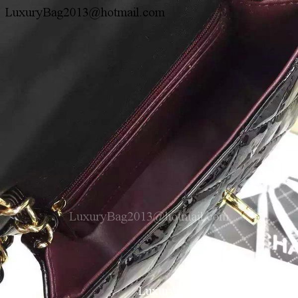 Chanel Classic mini Flap Bag Black Original Patent Leather CF7171 Gold Chanel Classic mini Flap Bag Black Original Patent Leather CF7171 Gold