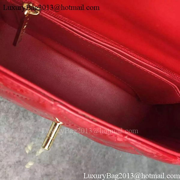 Chanel Classic mini Flap Bag Red Original Patent Leather CF7171 Gold Chanel Classic mini Flap Bag Red Original Patent Leather CF7171 Gold