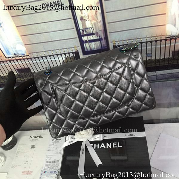 Chanel Classic Flap Bag Original Deerskin Leather A1113 Grey Chanel Classic Flap Bag Original Deerskin Leather A1113 Grey