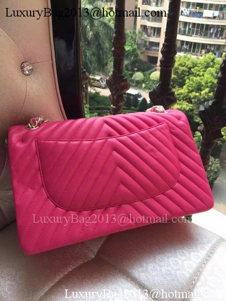 Chanel Classic Flap Bag Rose Sheepskin Chevron Quilting A1113 Gold Chanel Classic Flap Bag Rose Sheepskin Chevron Quilting A1113 Gold