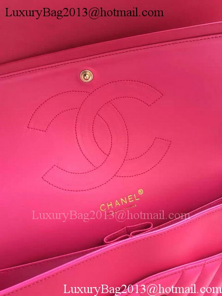 Chanel Classic Flap Bag Rose Sheepskin Chevron Quilting A1113 Gold Chanel Classic Flap Bag Rose Sheepskin Chevron Quilting A1113 Gold