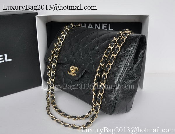 Chanel Jumbo Double Flaps Bag Black Cannage Pattern A36097 Gold Chanel Jumbo Double Flaps Bag Black Cannage Pattern A36097 Gold
