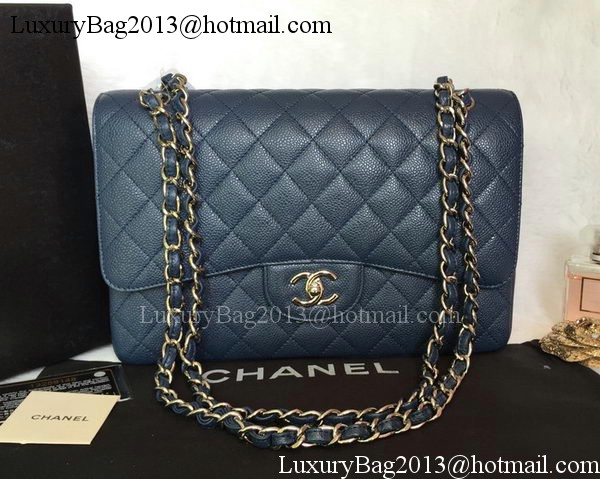 Chanel Jumbo Double Flaps Bag Blue Cannage Pattern A36097 Silver Chanel Jumbo Double Flaps Bag Blue Cannage Pattern A36097 Silver