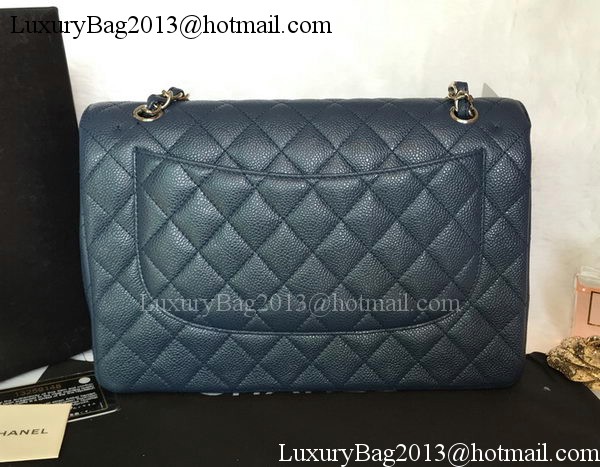 Chanel Jumbo Double Flaps Bag Blue Cannage Pattern A36097 Silver Chanel Jumbo Double Flaps Bag Blue Cannage Pattern A36097 Silver