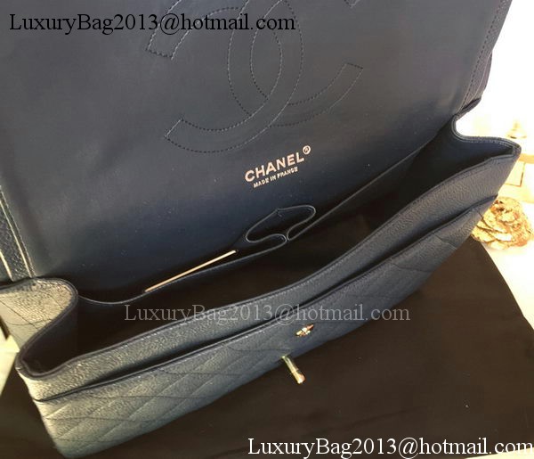 Chanel Jumbo Double Flaps Bag Blue Cannage Pattern A36097 Silver Chanel Jumbo Double Flaps Bag Blue Cannage Pattern A36097 Silver