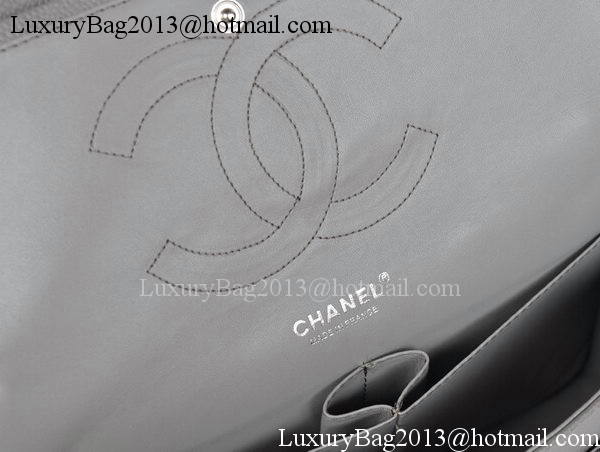 Chanel Jumbo Double Flaps Bag Grey Cannage Pattern A36097 Silver Chanel Jumbo Double Flaps Bag Grey Cannage Pattern A36097 Silver