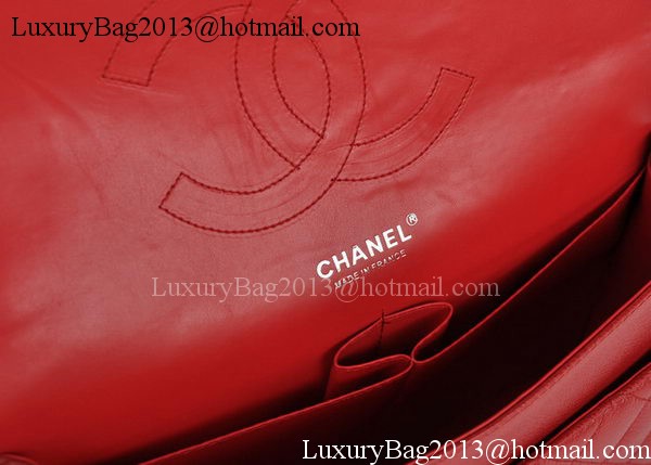 Chanel Jumbo Double Flaps Bag Red Cannage Pattern A36097 Silver Chanel Jumbo Double Flaps Bag Red Cannage Pattern A36097 Silver