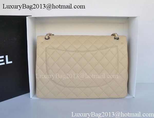 Chanel Maxi Classic Bag A36098 Apricot Cannage Pattern Silver Chanel Maxi Classic Bag A36098 Apricot Cannage Pattern Silver