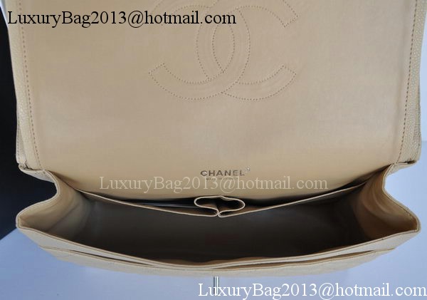 Chanel Maxi Classic Bag A36098 Apricot Cannage Pattern Silver Chanel Maxi Classic Bag A36098 Apricot Cannage Pattern Silver