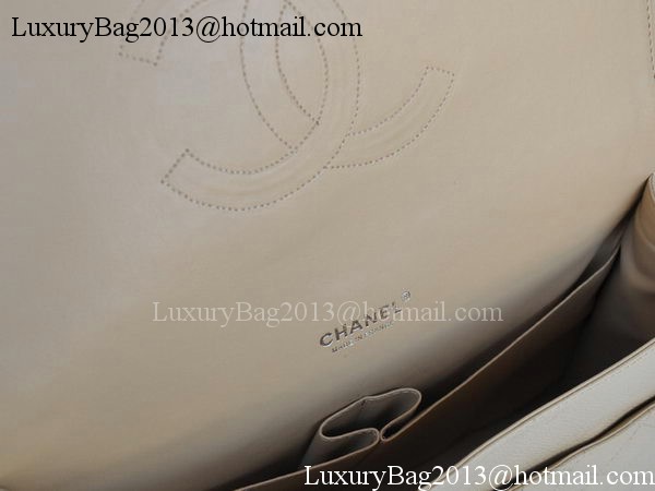 Chanel Maxi Classic Bag A36098 Apricot Cannage Pattern Silver Chanel Maxi Classic Bag A36098 Apricot Cannage Pattern Silver