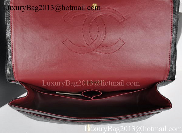 Chanel Maxi Classic Bag A36098 Black Cannage Pattern Gold Chanel Maxi Classic Bag A36098 Black Cannage Pattern Gold
