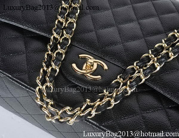 Chanel Maxi Classic Bag A36098 Black Cannage Pattern Gold Chanel Maxi Classic Bag A36098 Black Cannage Pattern Gold
