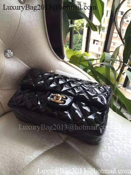 Chanel mini Classic Flap Bag Black Original Patent A1116 Gold Chanel mini Classic Flap Bag Black Original Patent A1116 Gold