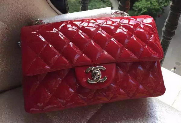 Chanel mini Classic Flap Bag Original Patent A1116 Red