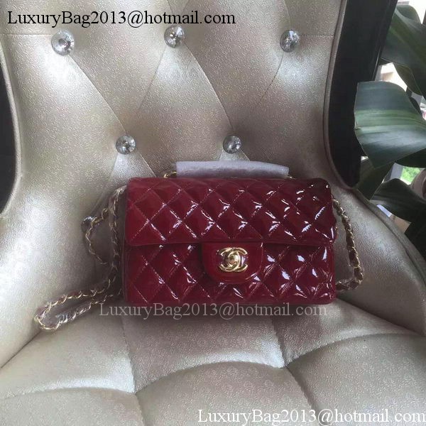 Chanel mini Classic Flap Bag Original Patent A1116 Wine Chanel mini Classic Flap Bag Original Patent A1116 Wine
