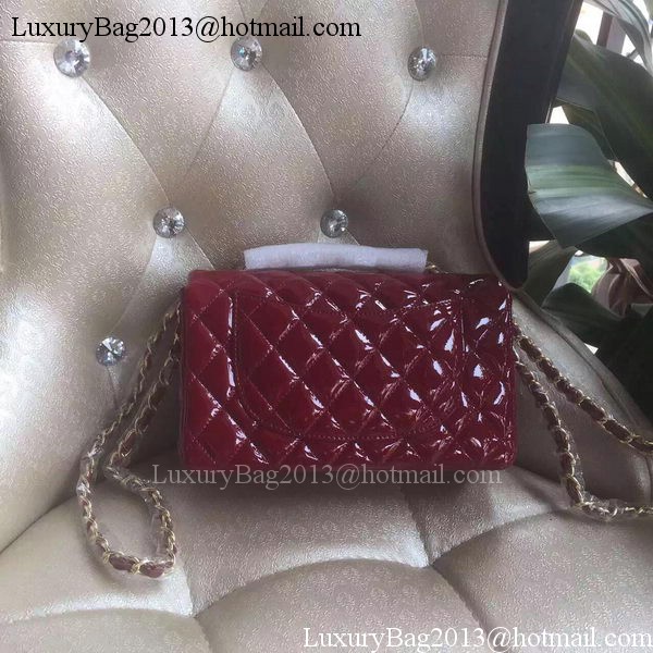 Chanel mini Classic Flap Bag Original Patent A1116 Wine Chanel mini Classic Flap Bag Original Patent A1116 Wine