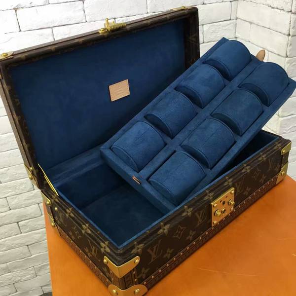 Louis Vuitton Monogram Canvas Watches Box 40664 Blue Louis Vuitton Monogram Canvas Watches Box 40664 Blue