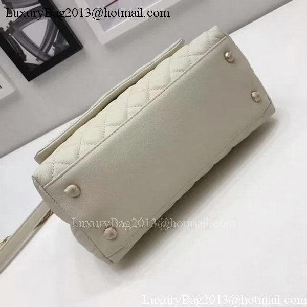 Chanel Classic Top Handle Bag OffWhite Sheepskin Leather A92991 Gold Chanel Classic Top Handle Bag OffWhite Sheepskin Leather A92991 Gold