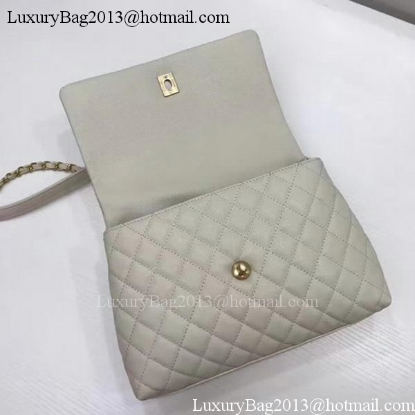 Chanel Classic Top Handle Bag OffWhite Sheepskin Leather A92991 Gold Chanel Classic Top Handle Bag OffWhite Sheepskin Leather A92991 Gold