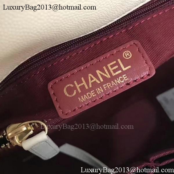Chanel Classic Top Handle Bag OffWhite Sheepskin Leather A92991 Gold Chanel Classic Top Handle Bag OffWhite Sheepskin Leather A92991 Gold
