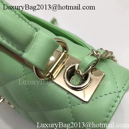 Chanel Classic Top Handle Bag Original Sheepskin Leather A92991 Green Chanel Classic Top Handle Bag Original Sheepskin Leather A92991 Green