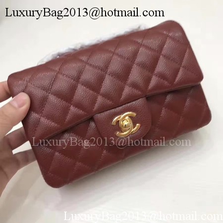 Chanel mini Classic Flap Bag Original Cannage Pattern A1116 Wine Chanel mini Classic Flap Bag Original Cannage Pattern A1116 Wine