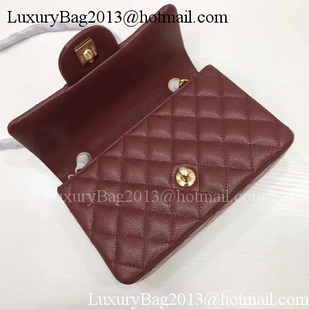Chanel mini Classic Flap Bag Original Cannage Pattern A1116 Wine Chanel mini Classic Flap Bag Original Cannage Pattern A1116 Wine