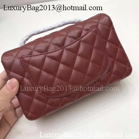 Chanel mini Classic Flap Bag Original Cannage Pattern A1116 Wine Chanel mini Classic Flap Bag Original Cannage Pattern A1116 Wine