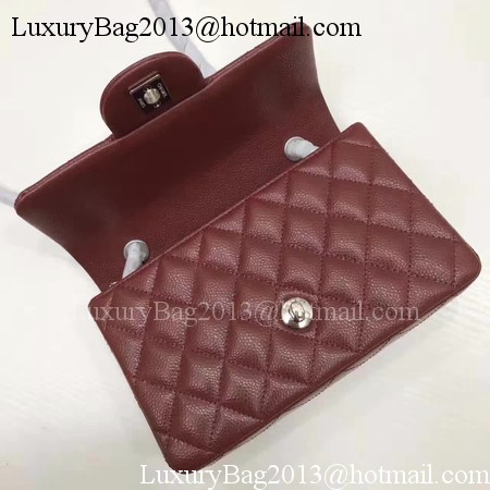 Chanel mini Classic Flap Bag Original Cannage Pattern A1116 Wine Chanel mini Classic Flap Bag Original Cannage Pattern A1116 Wine