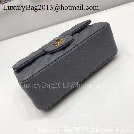 Chanel mini Classic Flap Bag Original Sheepskin Leather A1116 Grey Chanel mini Classic Flap Bag Original Sheepskin Leather A1116 Grey