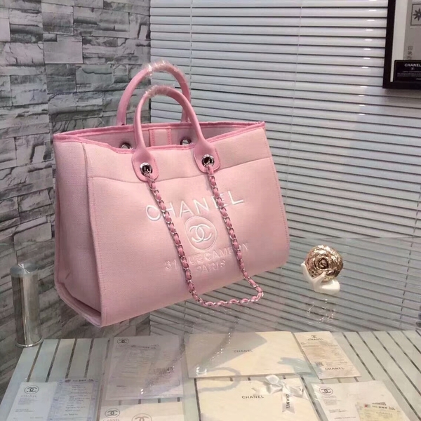 Chanel Large Canvas Tote Shopping Bag CNA1679 Light Pink Chanel Large Canvas Tote Shopping Bag CNA1679 Light Pink