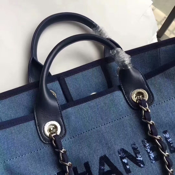 Chanel Deauville Tote Bag Original Canvas Leather A68047-1 Chanel Deauville Tote Bag Original Canvas Leather A68047-1