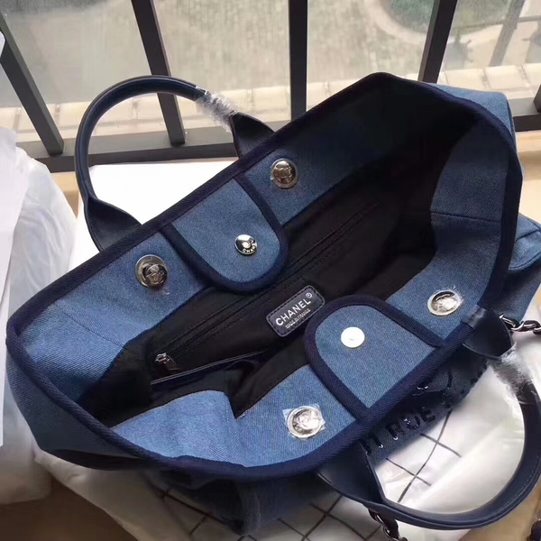 Chanel Deauville Tote Bag Original Canvas Leather A68047-1 Chanel Deauville Tote Bag Original Canvas Leather A68047-1