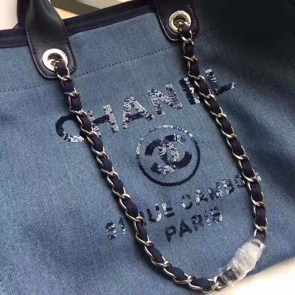 Chanel Deauville Tote Bag Original Canvas Leather A68047-1 Chanel Deauville Tote Bag Original Canvas Leather A68047-1