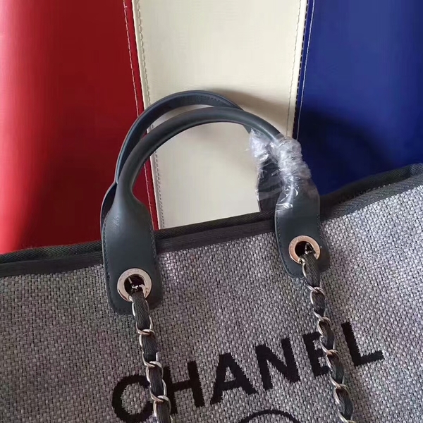 Chanel Deauville Tote Bag Original Canvas Leather A68047-5 Chanel Deauville Tote Bag Original Canvas Leather A68047-5