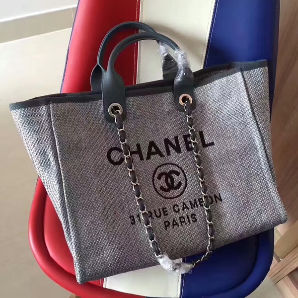 Chanel Deauville Tote Bag Original Canvas Leather A68047-5 Chanel Deauville Tote Bag Original Canvas Leather A68047-5