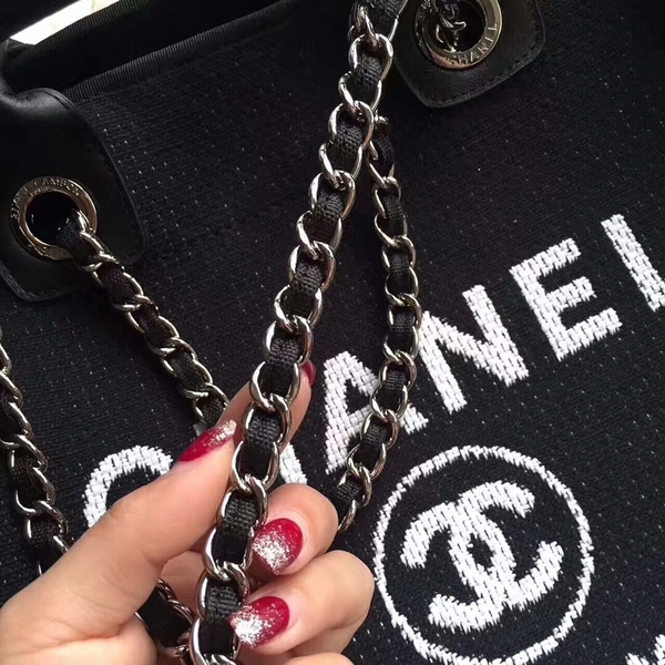 Chanel Deauville Tote Bag Original Canvas Leather A68047-13 Chanel Deauville Tote Bag Original Canvas Leather A68047-13