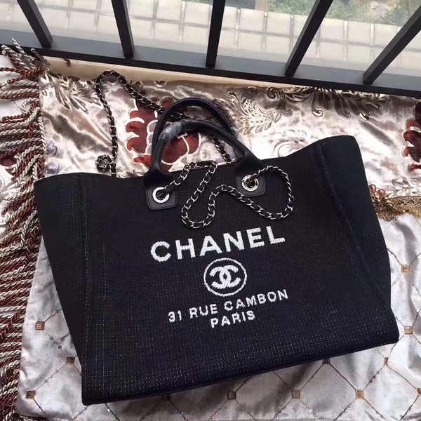 Chanel Deauville Tote Bag Original Canvas Leather A68047-13 Chanel Deauville Tote Bag Original Canvas Leather A68047-13