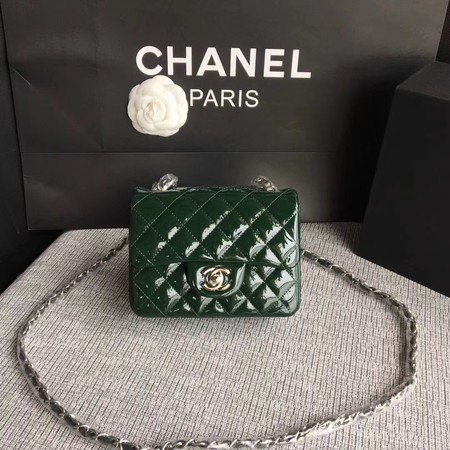 Chanel Classic Flap mini Bag Original Leather A1115 Green Chanel Classic Flap mini Bag Original Leather A1115 Green
