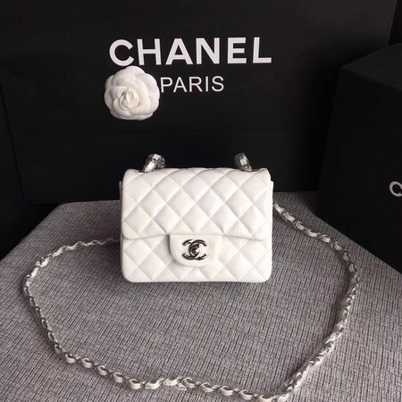 Chanel Classic Flap mini Bag Original Leather A1115 White Chanel Classic Flap mini Bag Original Leather A1115 White