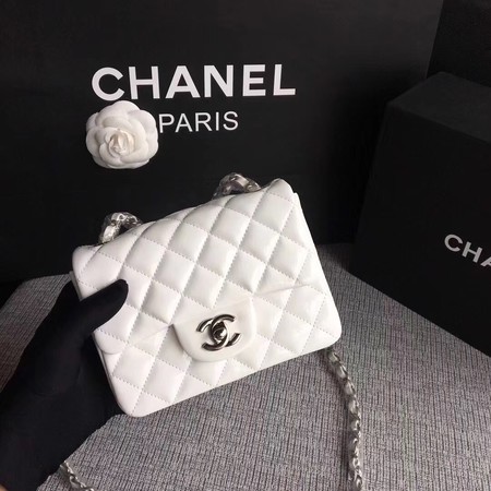 Chanel Classic Flap mini Bag Original Leather A1115 White Chanel Classic Flap mini Bag Original Leather A1115 White