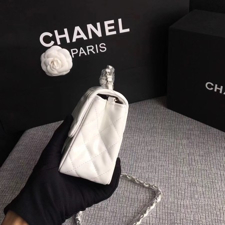 Chanel Classic Flap mini Bag Original Leather A1115 White Chanel Classic Flap mini Bag Original Leather A1115 White