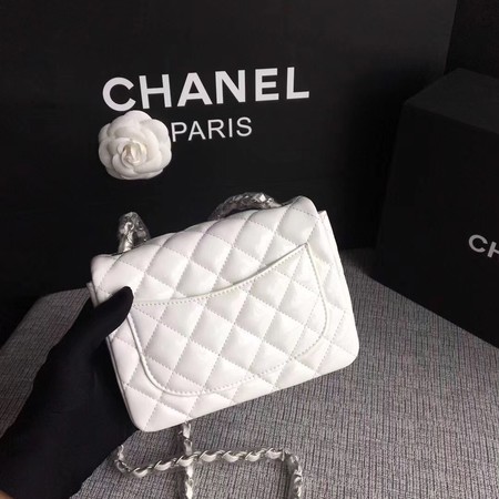 Chanel Classic Flap mini Bag Original Leather A1115 White Chanel Classic Flap mini Bag Original Leather A1115 White